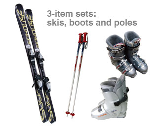 3-item sets: skis, boots and poles