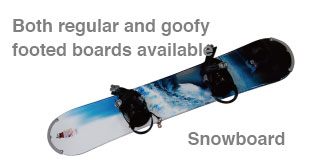 Both regular and goofy footed boards available