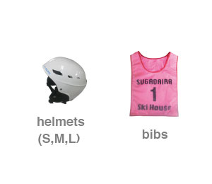 helmets(S,M,L) and bibs