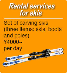 Rental services for skis